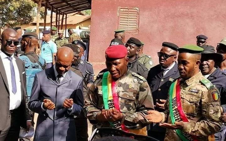 Le ministre de la sécurité et de la protection civile Bachir Diallo en visite à Moribayah
