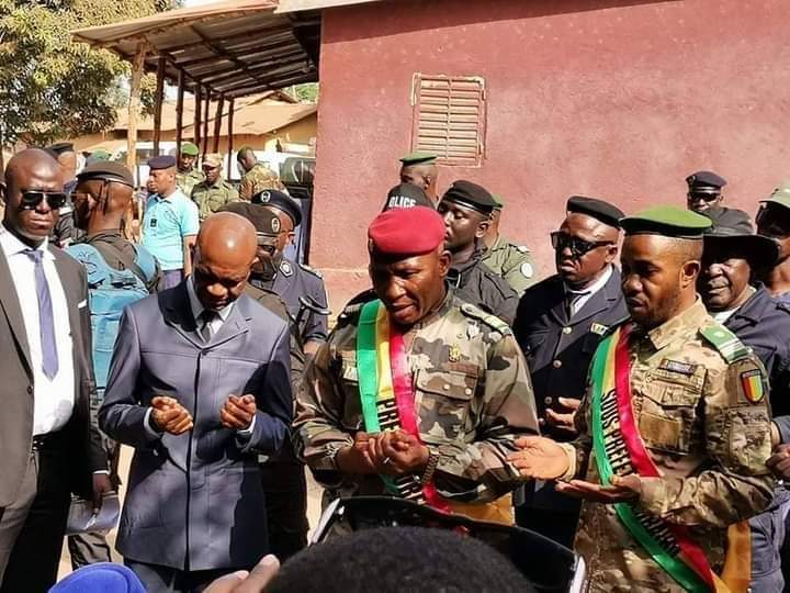 Le ministre de la sécurité et de la protection civile Bachir Diallo en visite à Moribayah